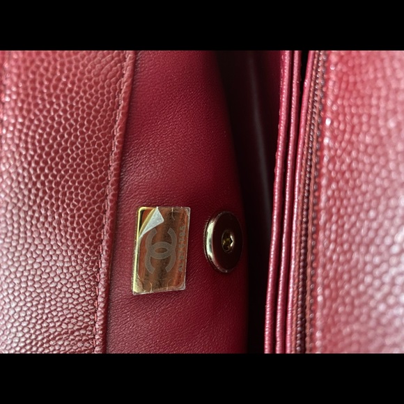 Pre owned authentic!!!!! coco handle CHANEL mini burgundy - Picture 9 of 15